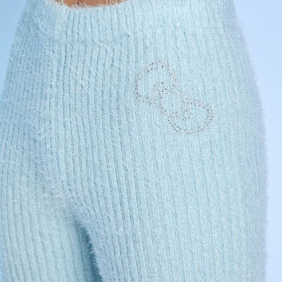 NWT Hello Kitty Sweater-Knit Flare Pants 🩵 Small - Picture 5 of 5